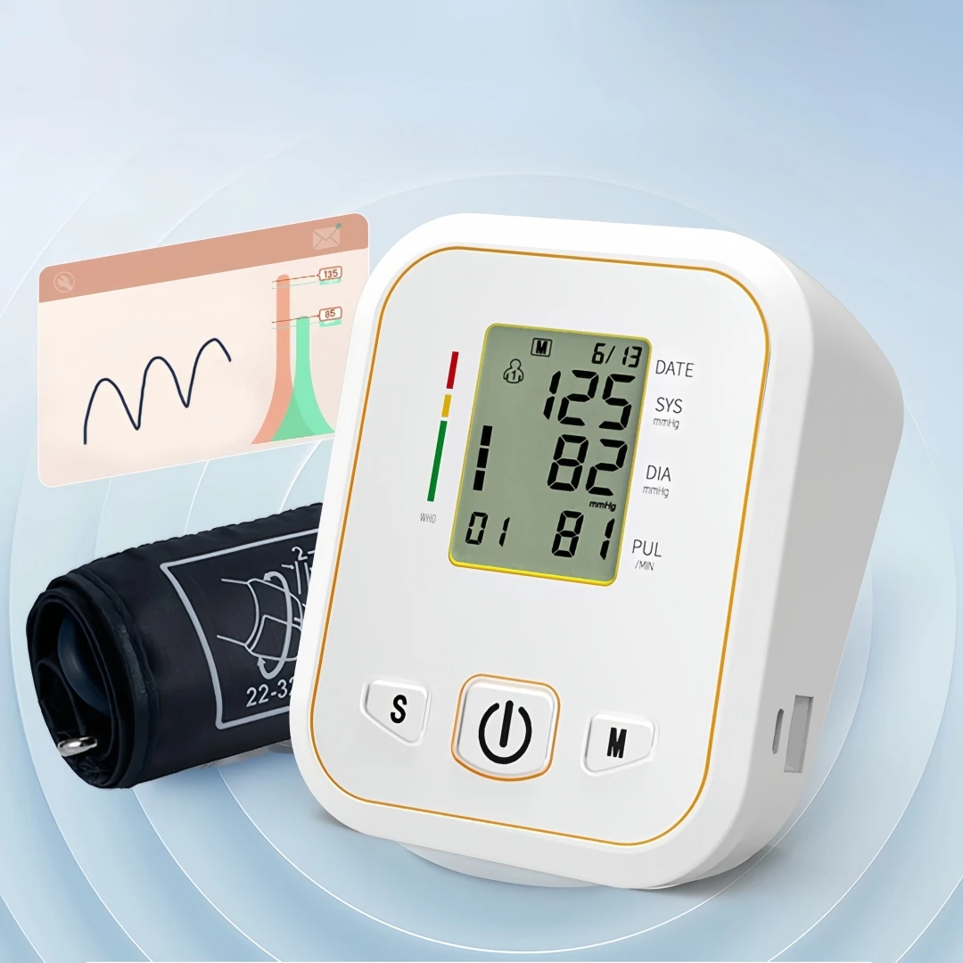 Sphygmomanometer, Household Automatic Blood Pressure Measuring Instrument, Arm-type Blood Pressure Meter(Without Battery)
