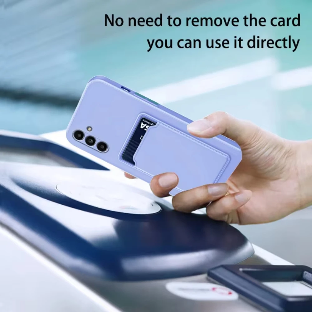 Silicone Wallet Card Holder Phone Case Cover
