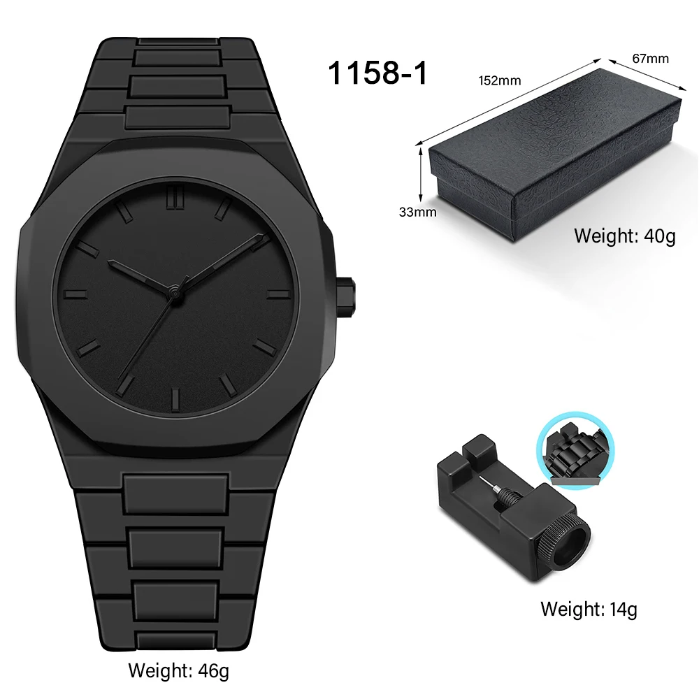 Men's Minimalist Design Quartz Watch - Polycarbonate, Fashion Calendar, Waterproof