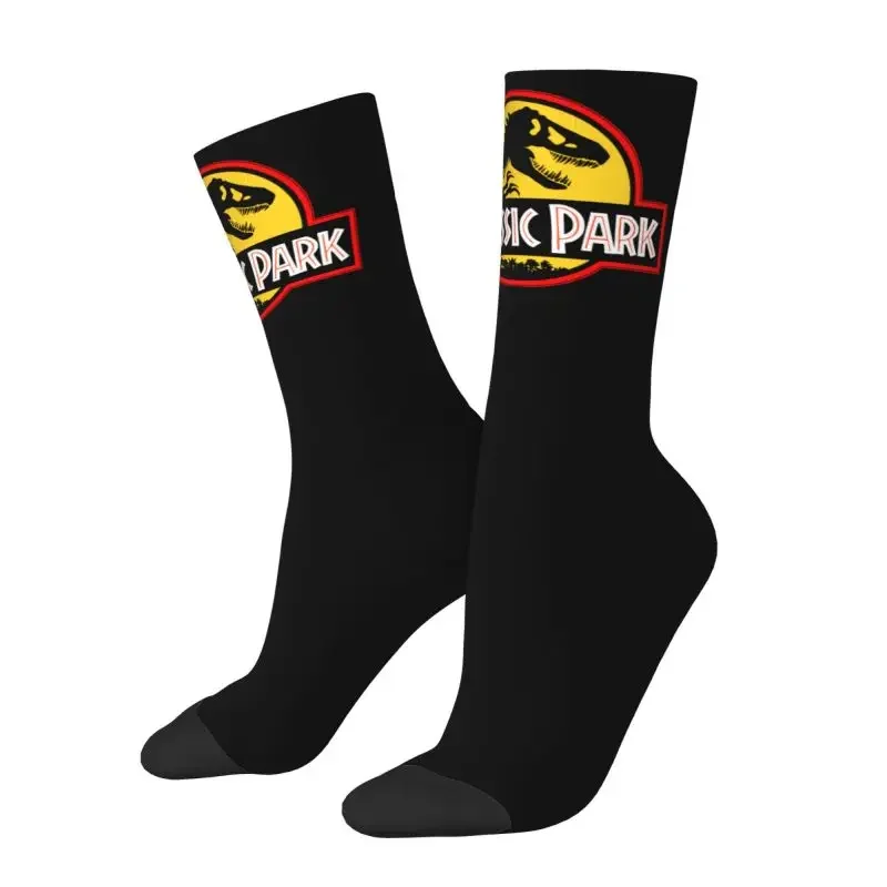 

Jurassic Park Mens Crew Socks Unisex Fashion Giant Dinosaur Spring Summer Autumn Winter Dress Socks