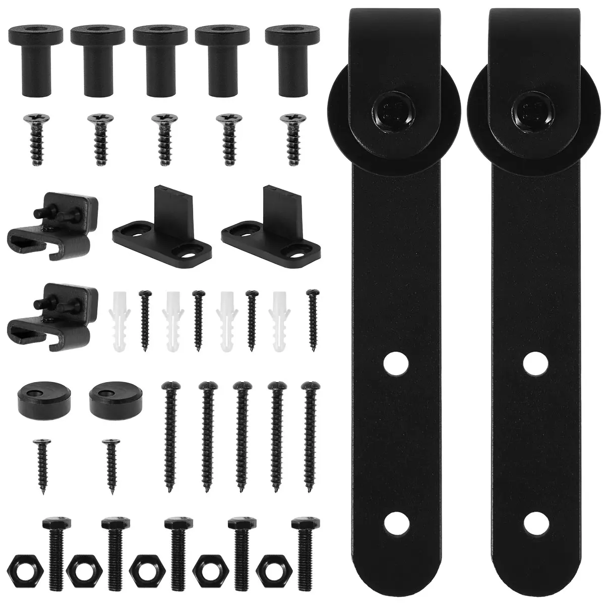 ערכות חומרה לדלת מחסן מיני עם מסילת תלייה מונחת בחלק העליון, מסילת תלייה מתכתית שקטה לדלת יחידה