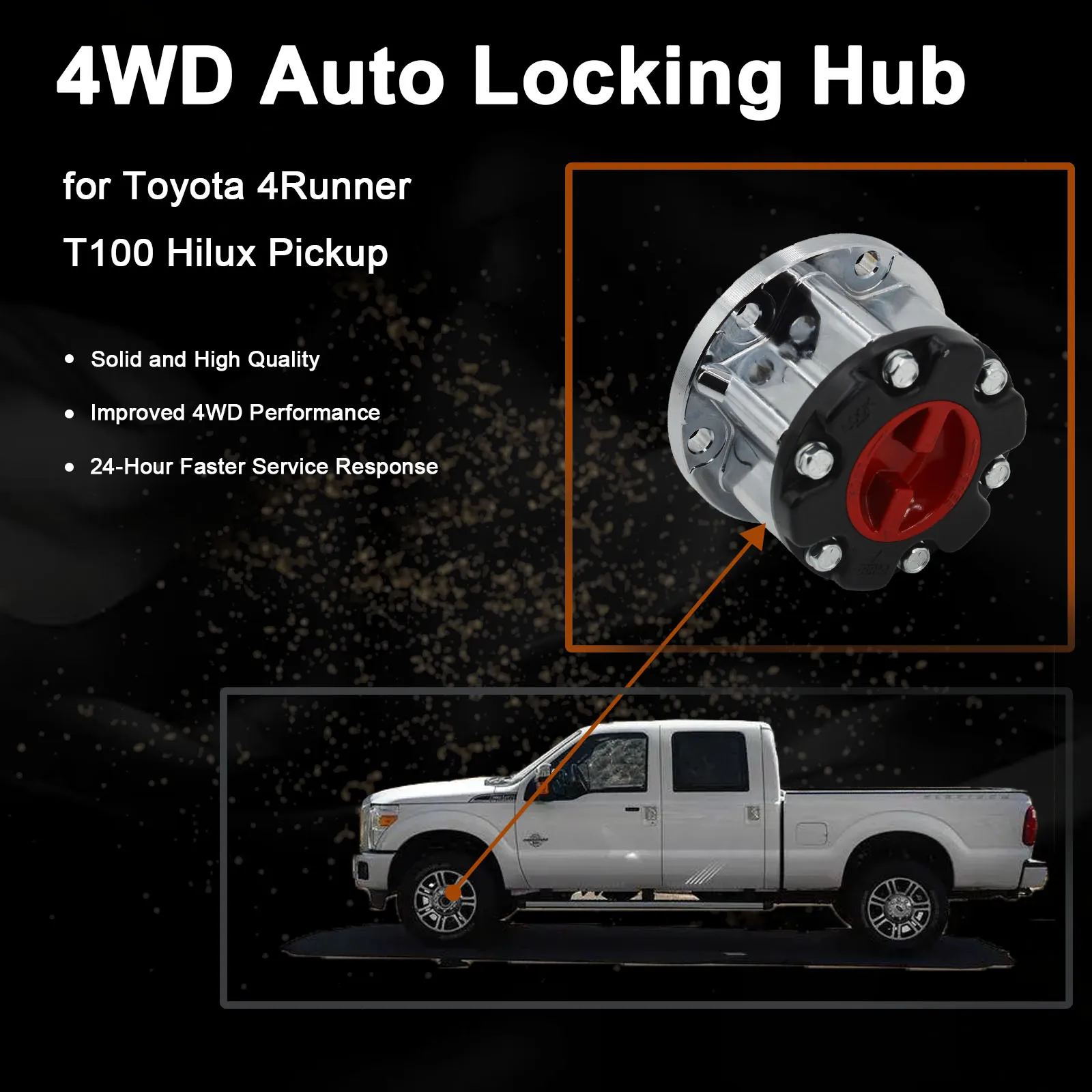 1 piece x Manual Wheel Locking Hubs For Toyota 4Runner T100 Hilux Pickup Toyota VAN B006 43509-35030 4350935030 zinc alloy Wheel Locking Hub