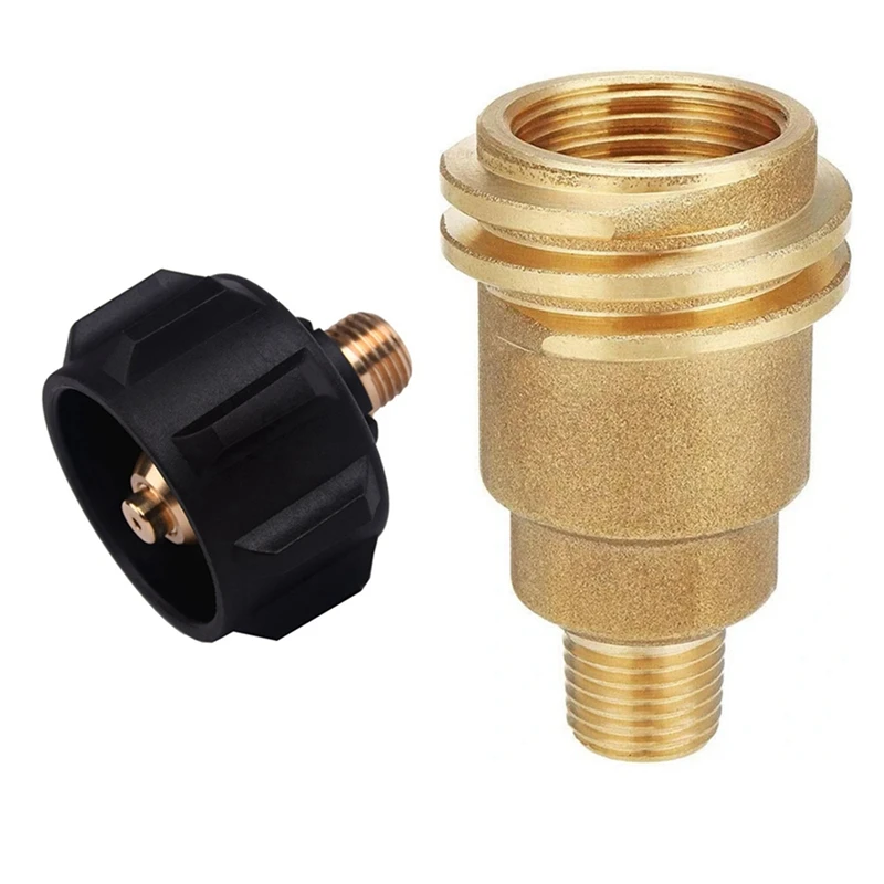 

2Pcs QCC1 Propane Adapter 5042 Male QCC1 Nut Propane Gas Fitting Hose Adapter With Nut