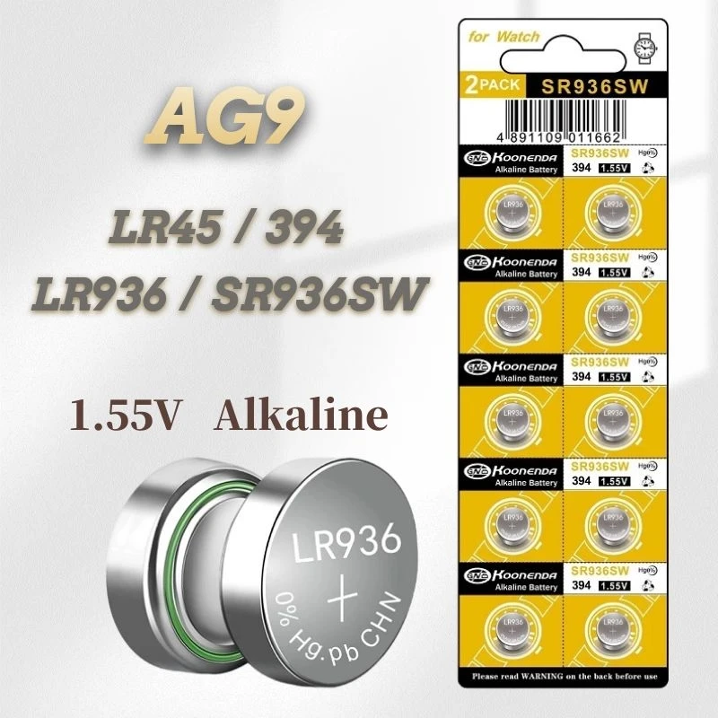10PCS-AG9-394-LR936-394A-L936F-SR936SW-1-55V-Lithium-Batteries-Button ...