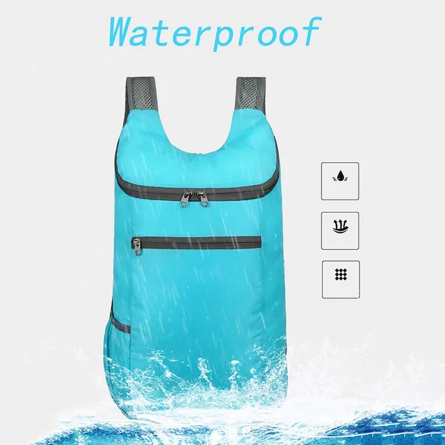 Mochila plegable impermeable para hombre y mujer, bolsa deportiva de gran capacidad, portátil, ideal para acampar, hacer senderismo, viajar, para exteriores