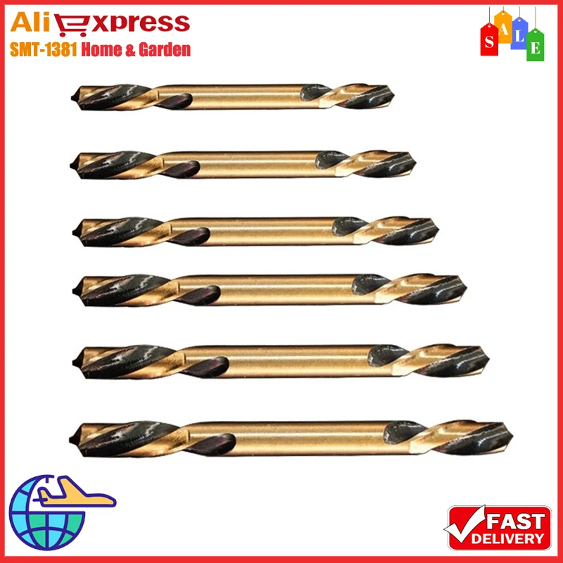 

6 Pcs HSS Double=Headed Auger Drill Bit Set Double-Ended Drill Bits For Metal Stainless Steel Wood Drilling Power Tool