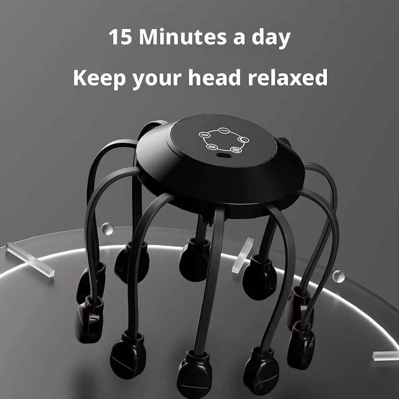Massaggiatore Elettrico a Forma di Polpo con 10/14 Artigli, Dispositivo Intelligente per Massaggio del Cuoio Capelluto, Rilassante e Antistress, Massaggiatore per Tessuti Profondi, Spa per la Testa a Casa - immagine 4