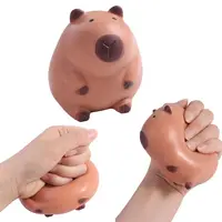 New Cartoon Lovely Capybara Kawaii Soft Adhesive TPR Slow Rebound Toy Creative Pinch Children Decompression Pinch Toys 1