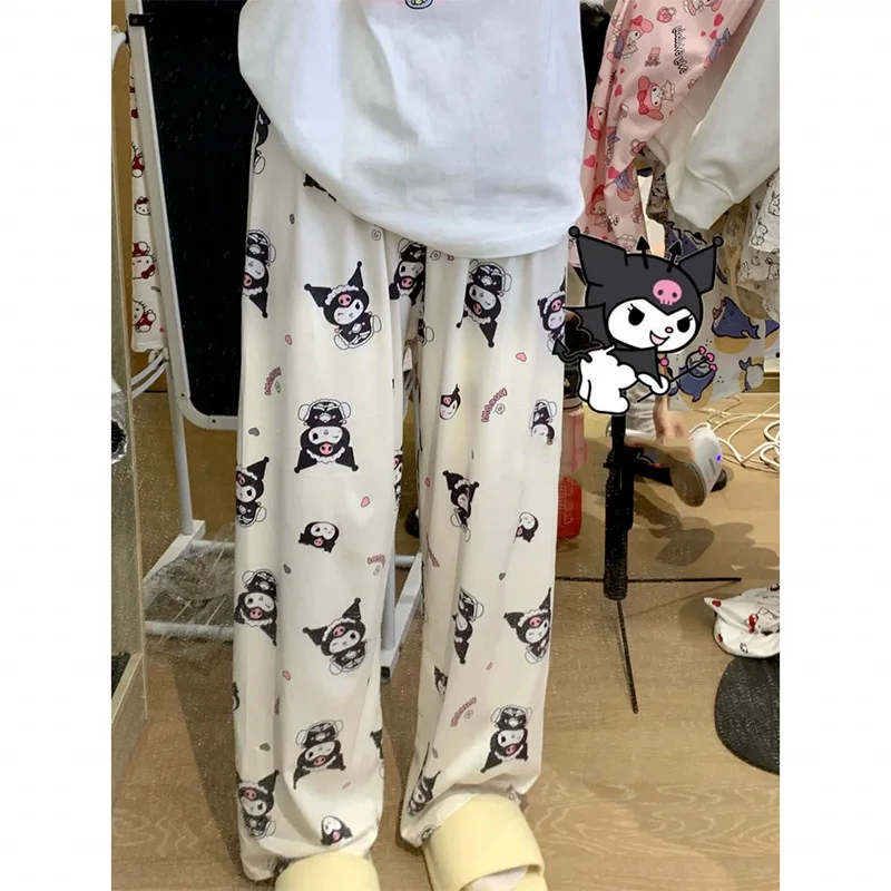 

Sanrio Hello Kitty Cartoon Printing Pajama Pants Female Spring and Autumn The New Take A Walk Pants Summer Loose Casual Pants