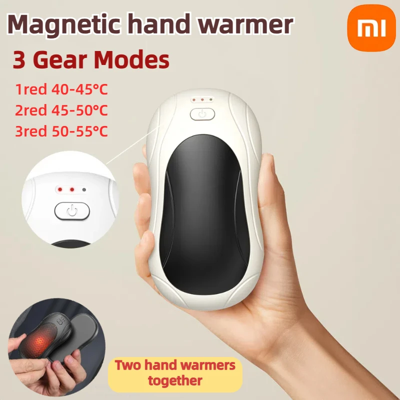 Xiaomi Magnetic Separation Portable Hand Warmer Three Levels Temperature Control