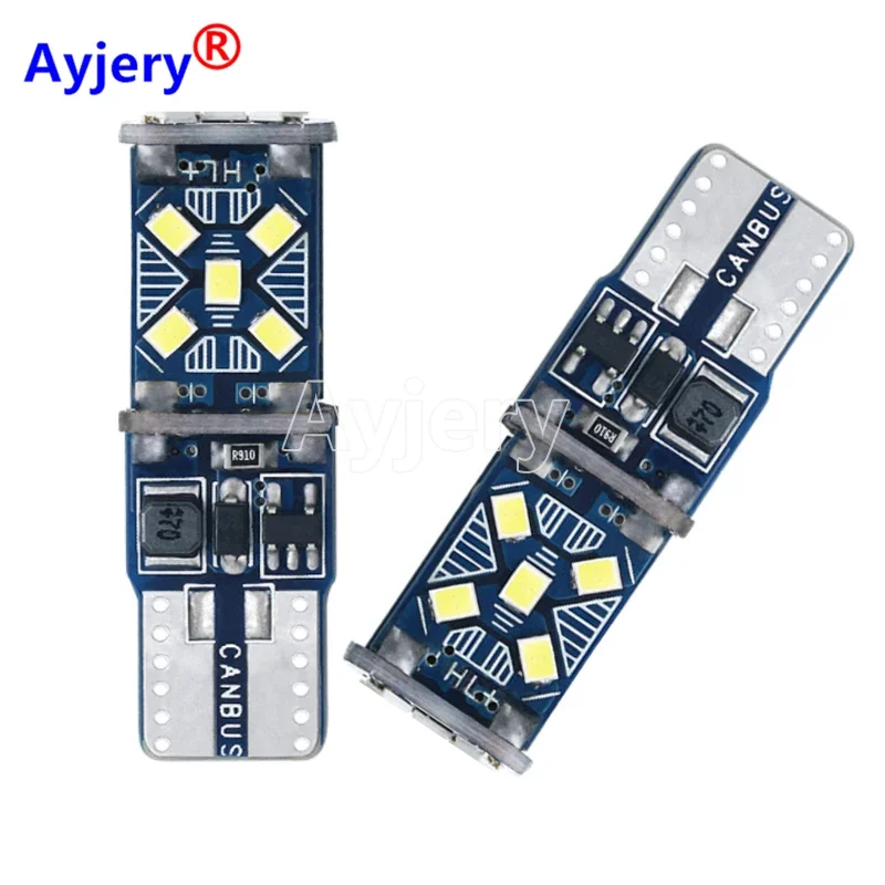 

AYJERY 100PCS Canbus 12-24V DC W5W T10 Car Light 2016 15 SMD LED Clearance Courtesy Step Trunk Light White Red Amber No Error