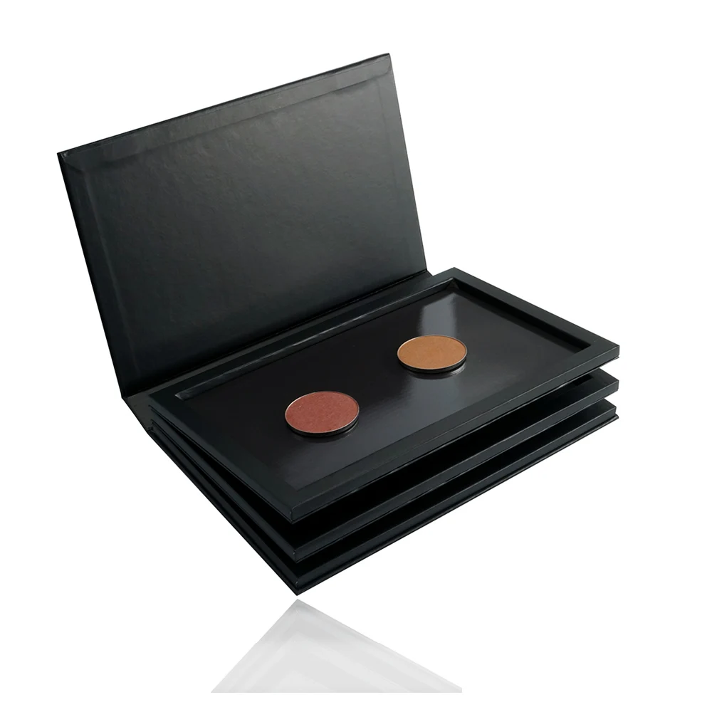 Coosei Book Shaped New Large Magnetic Eyeshadow Pallete 3/4 Layers EMPTY Big Makeup Palette Storage Box 60pcs 36mm Shadows 4