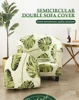 LAN MO LIFE Club Chair Slipcover 2Piece,Printed Non Slip Barrel Chair Slipcovers, Club Chair Cover for Living Room 2