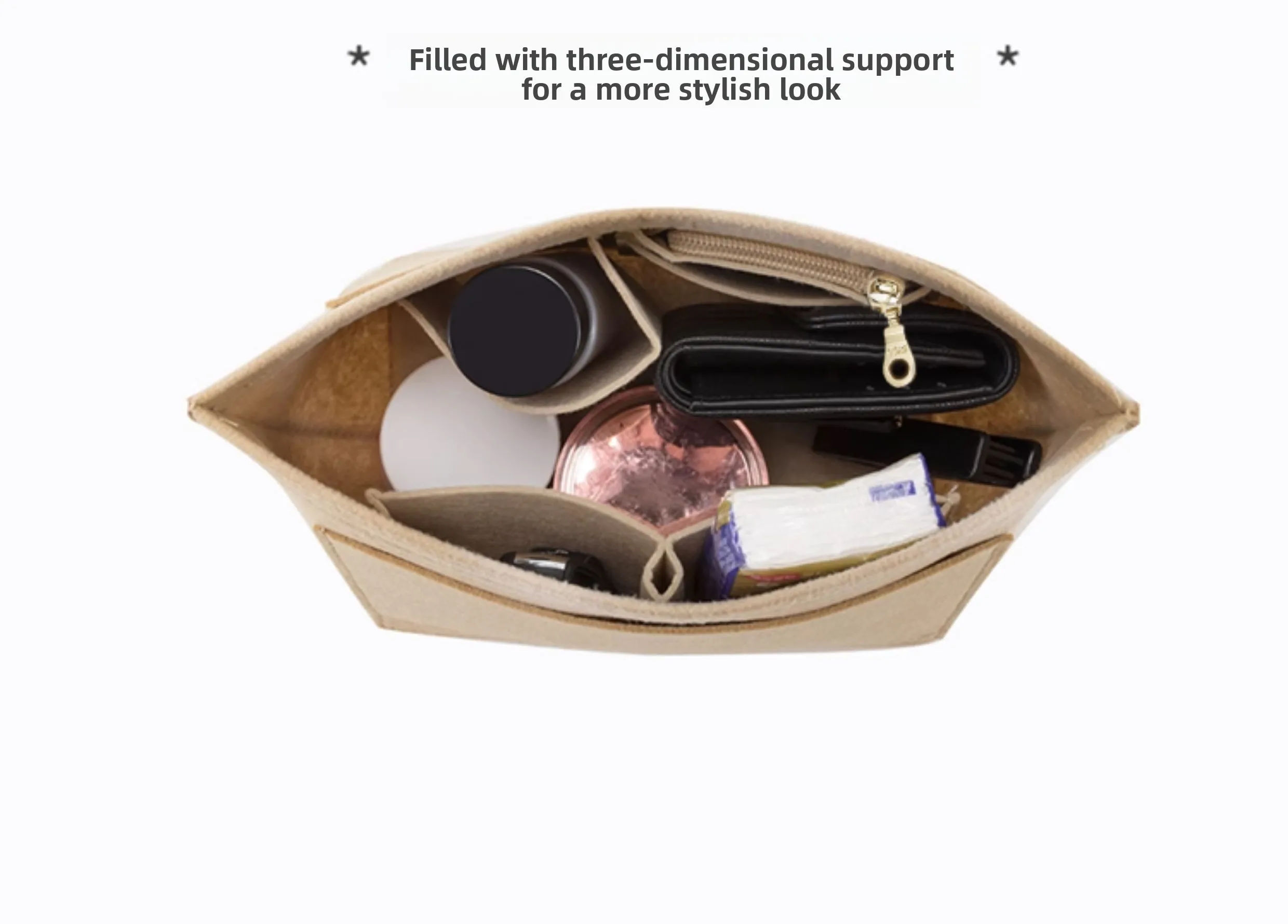 Felt Bag Insert for Longchamp S bag Orderly Storage Organizer Bag Inner Storage Bag Three-dimensional Support Bag Accessories