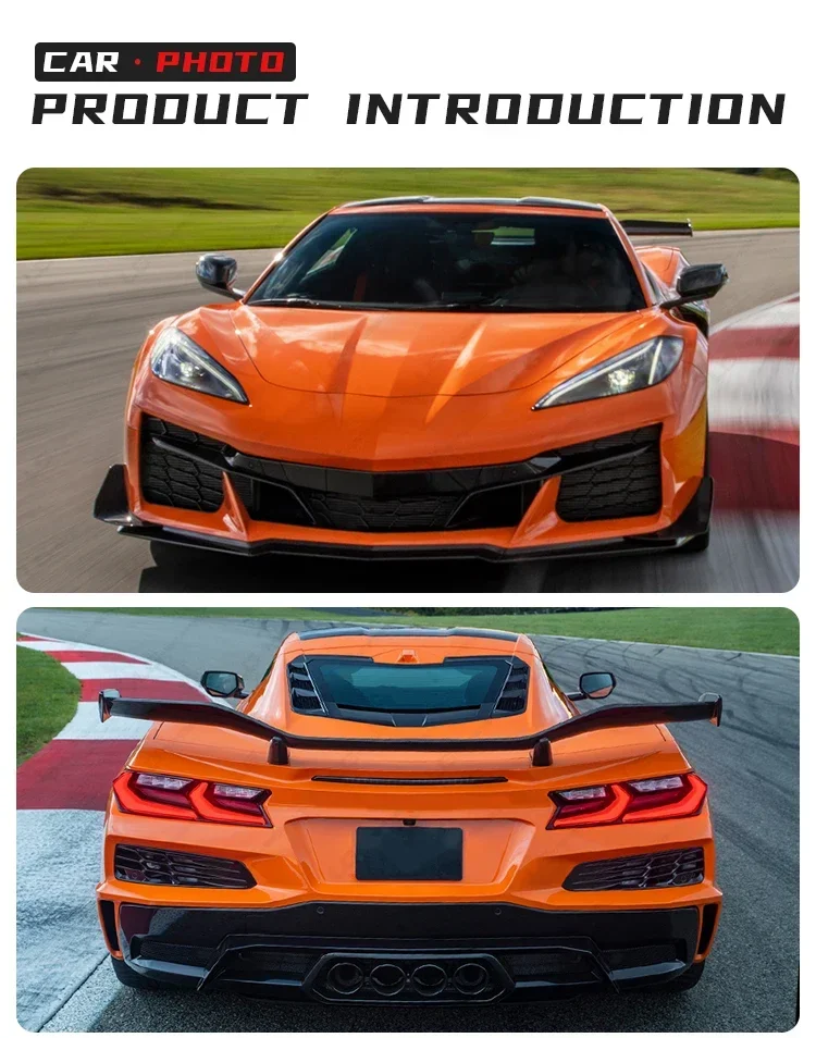 Z06-Style Body Kit For Chevrolet Corvette C8 Converte Z06 Bodykit Front Bumper Rear Bumper