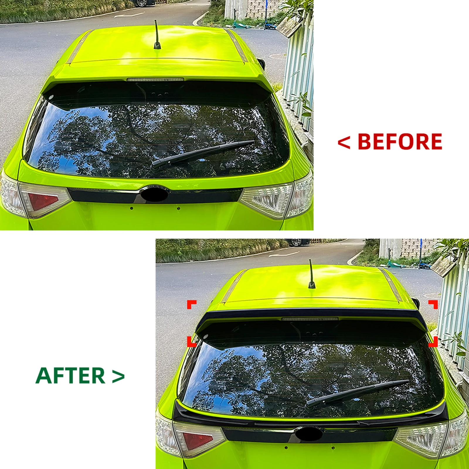Auto Tetto Spoiler Tronco Coda Ala Superiore Labbro Posteriore Per Subaru Impreza GRB WRX STI Hatchback 2008-2014 - immagine 5