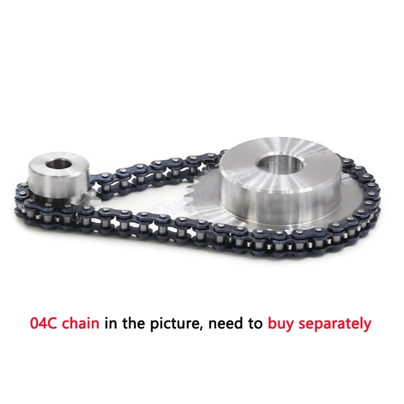 1pc 10-25 Teeth 04C Chain Gear 304 Stainless Steel Bore 6mm 8mm 25H Industrial Sprocket Wheel Motor Chain Drive Sprocket