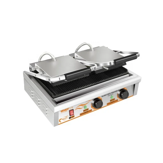 CE certificate 2 Electric Panini griddle/ Sandwich maker VEG-882A