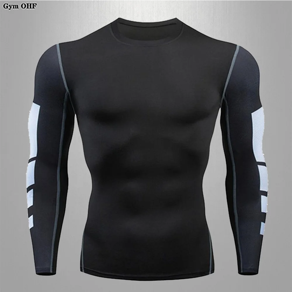 Compression T Shirt Sport T Shirt Running T Shirts Running T Shirt Fitness Clothes Sports Leggings Men's Running Fitness Sports Tights Cycling Sports Quick Dry Men's Tights Athletic Exercise T-shirt Jogging Compression