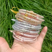 5pcs/set Rhinestone Crystal Bracelet Tibetan Buddhist Bracelet Golden Kumlai Temple Luck Girls Jelly Bangles for Women 2