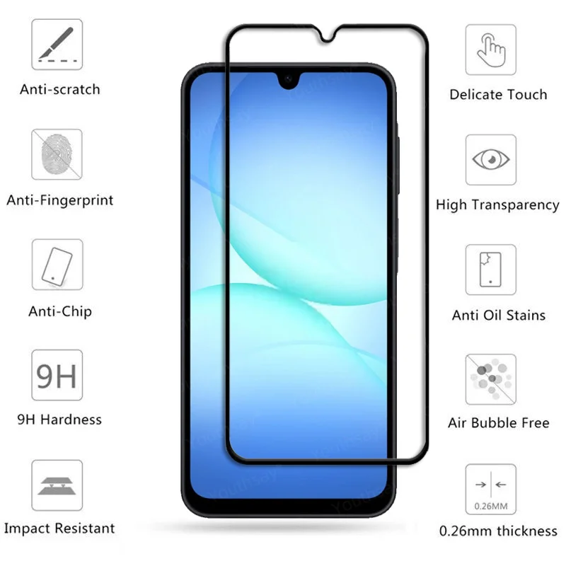 Full Cover Tempered Glass Screen Protector with 9H Hardness