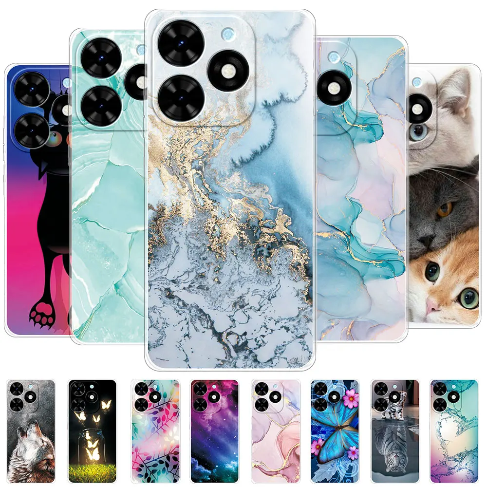 Per Tecno Spark 20 Pro Custodia Custodia Morbida In Silicone Trasparente Per Tecno Spark 20C 10C Protect Cover Coque Tecno Spark 10 Pro Fundas