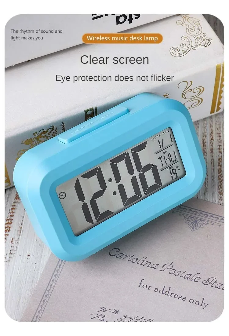 Description Picture 4 of itemElectronic Wall Clock Silent Mini Alarm Date Backlight 12/24H Temperature Week Countdown Powered Digital Clocks. Battery Desk