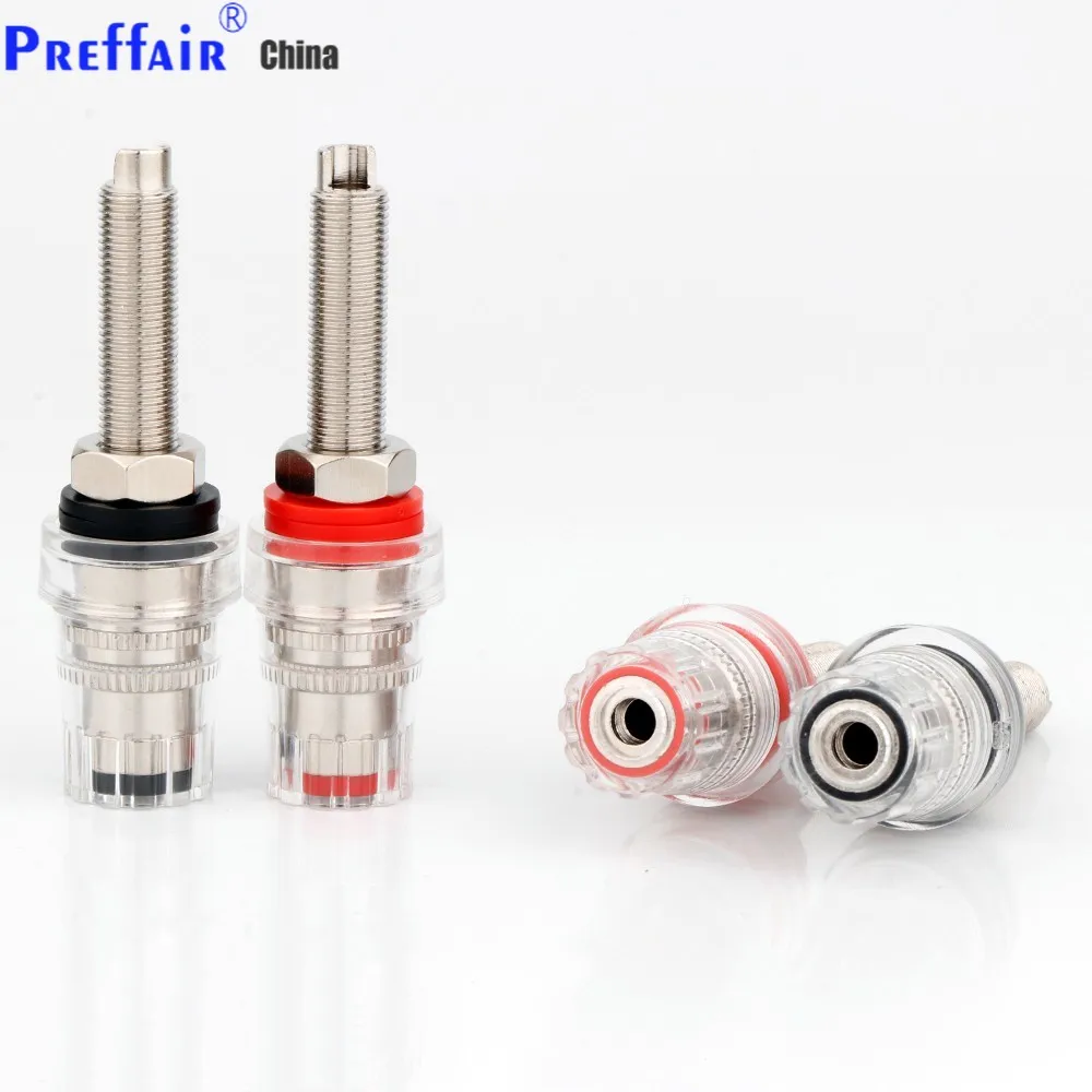 Preffair Hi-End Amplificatore Placcato Rodio Terminale Dell'Altoparlante Post Di Collegamento Connettore Audio Hi-Fi Post Di Rilegatura Lungo
