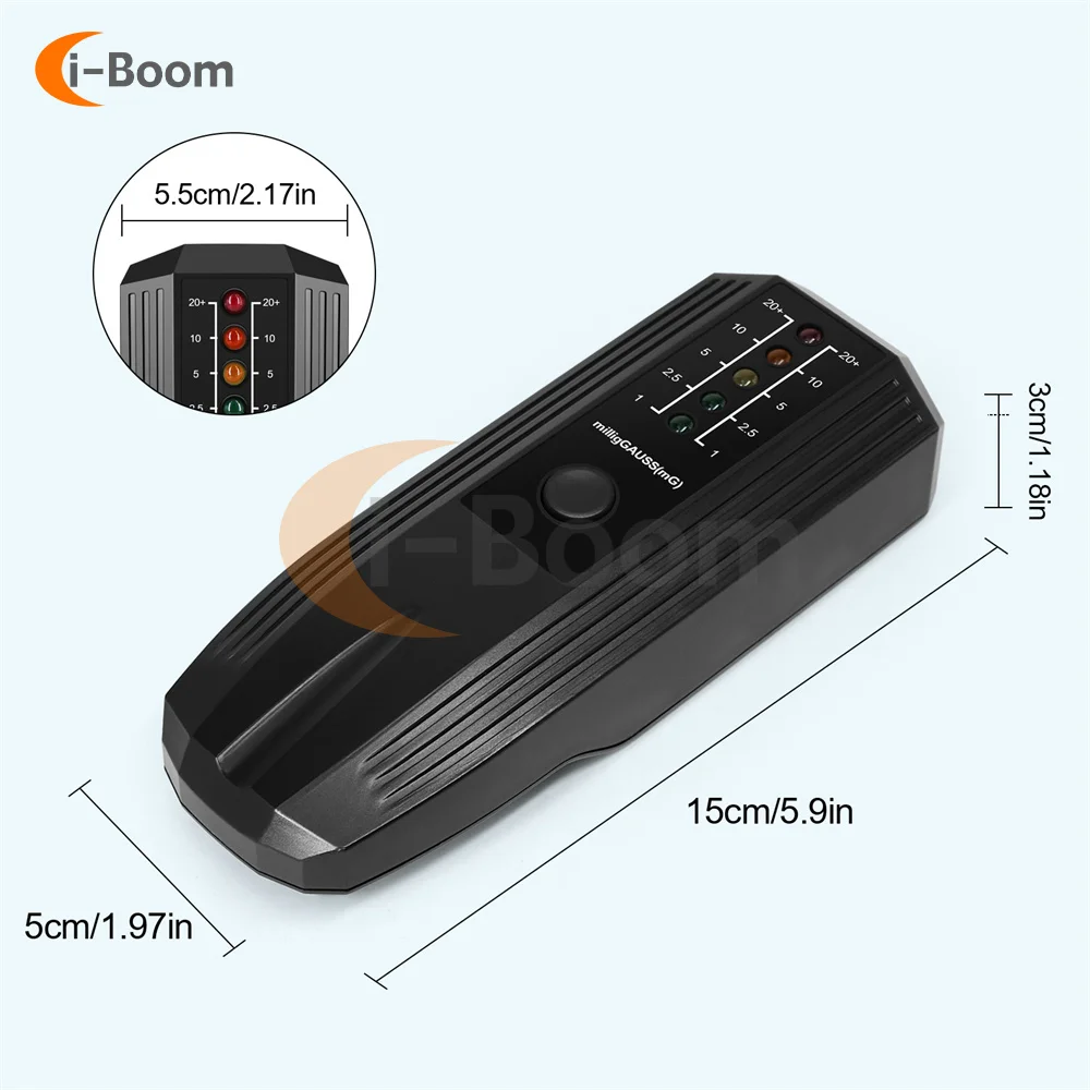 5 color LED Indicator Lamp Electromagnetic Radiation Tester Electric Magnetic Field EMF Meter Dosimeter Detector for Computer