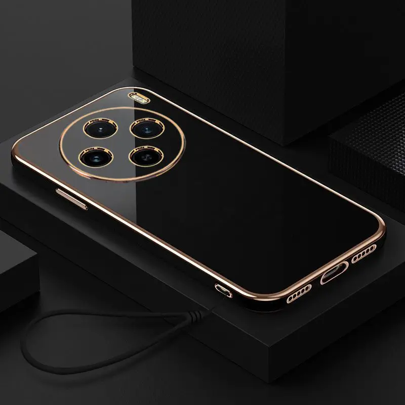 Luxury Square Plating Shockproof Phone Case - Premium Back Cover