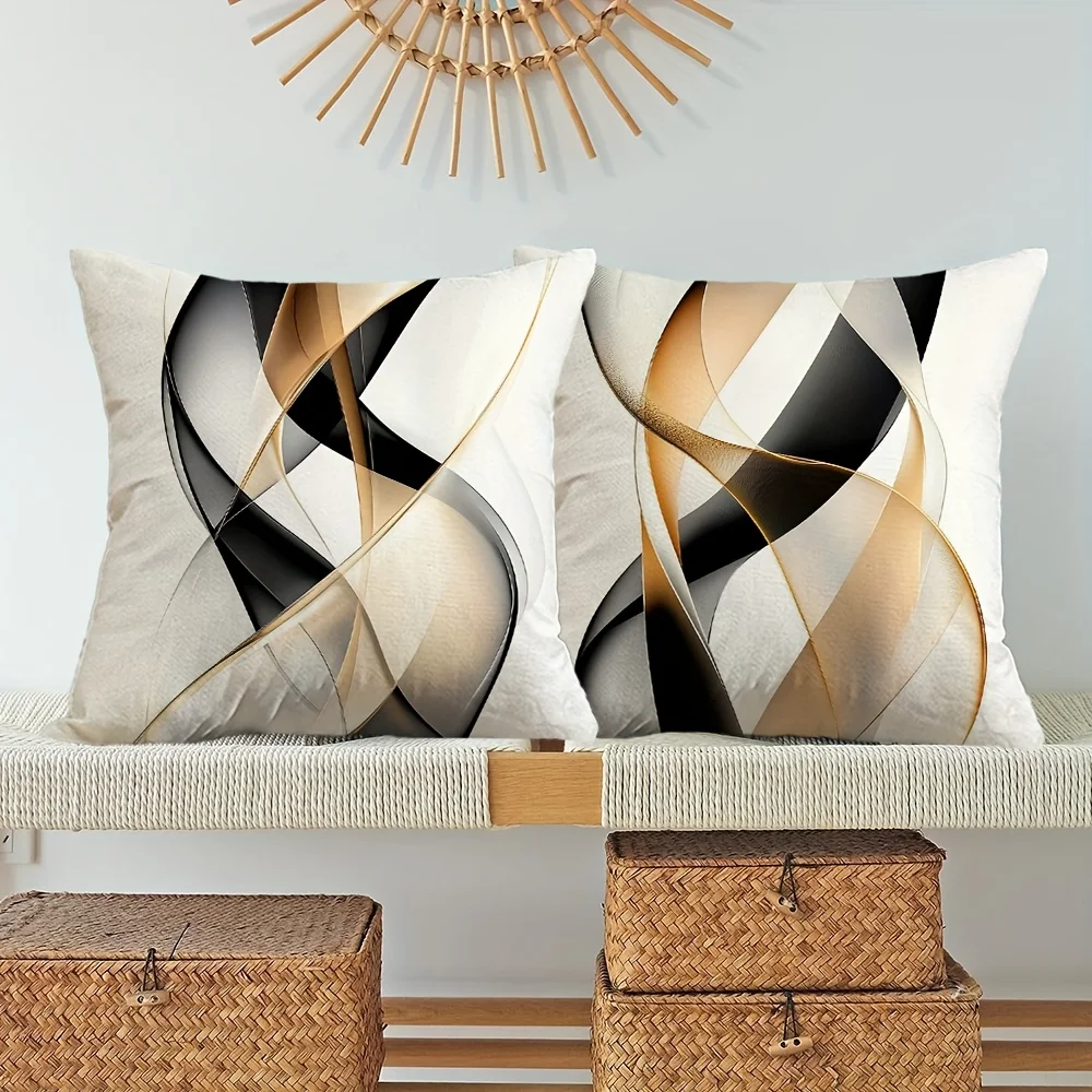 Contemporary Geometric Patterned Decorative Throw Pillows