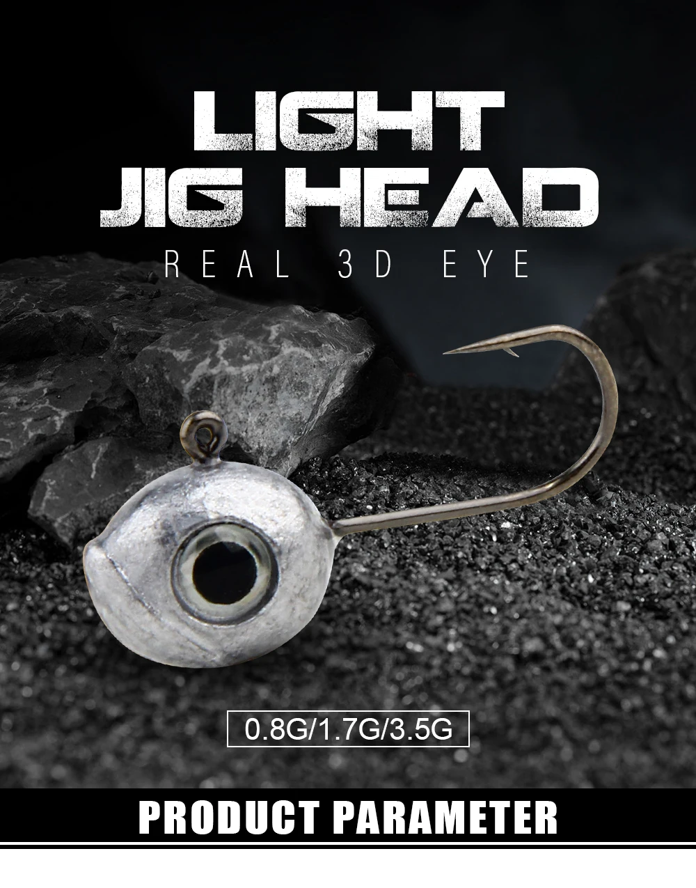 Spinpoler 0.7g 1.7g 3.5g Ultralight Rock Fish Jig Head For Anjing Drop Shot  Worm Soft Lures Reaction Tackle Swimbait Jig Head