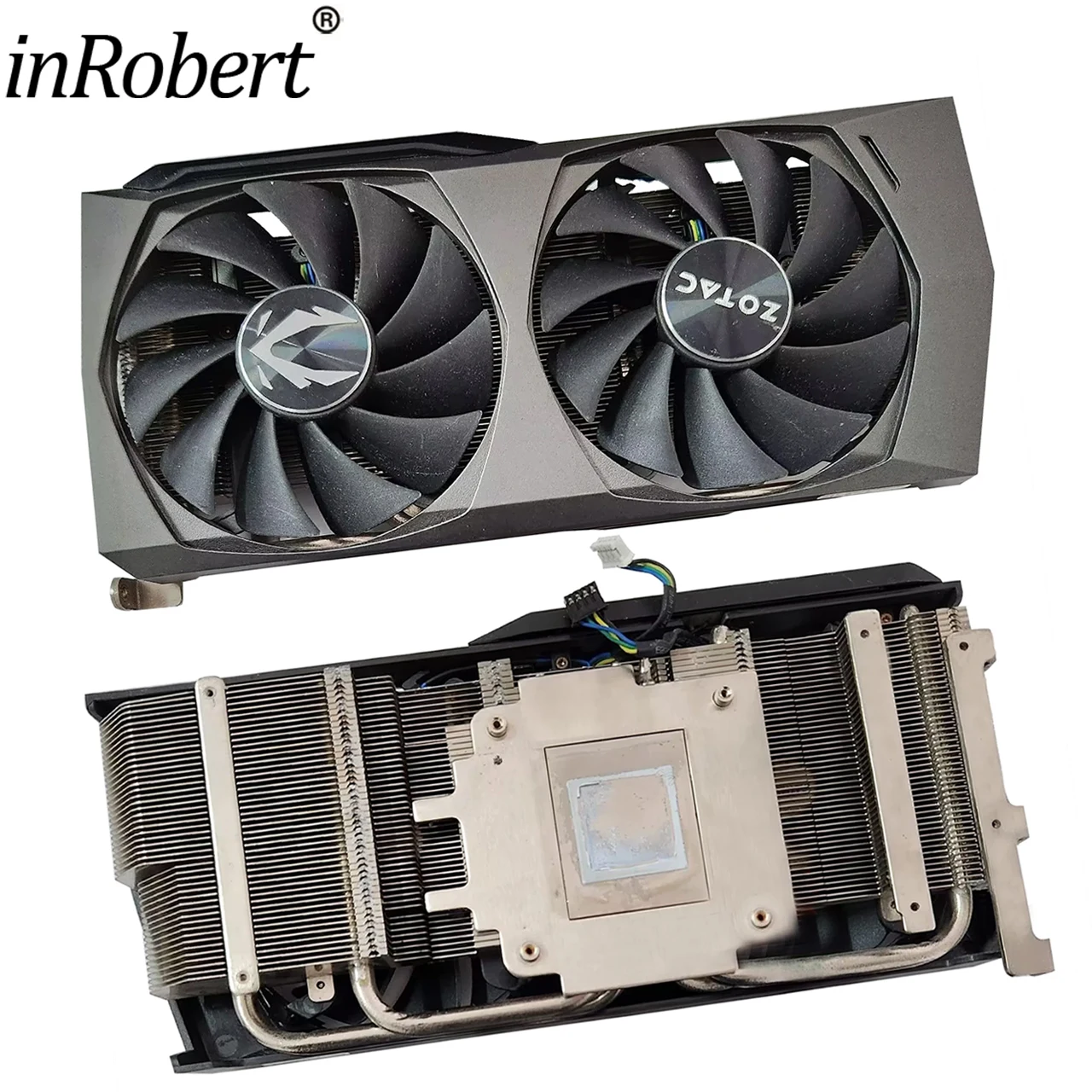 Radiador Ventilador Rtx3060 ti Cooler para Zotac Gaming Rtx 3060 ti Twin Edge oc Lhr 8gb Dissipador de Placa de Vídeo com Backplate