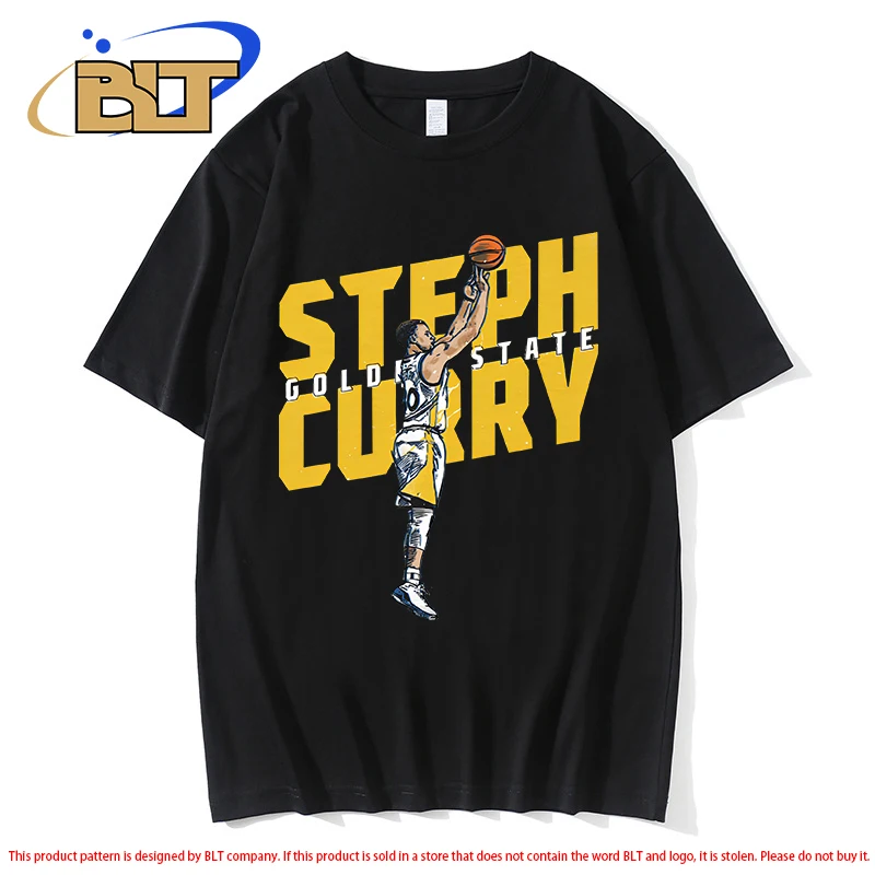 

stephen curry printed adult T-shirt summer short-sleeved loose large size top casual clothing for men and women