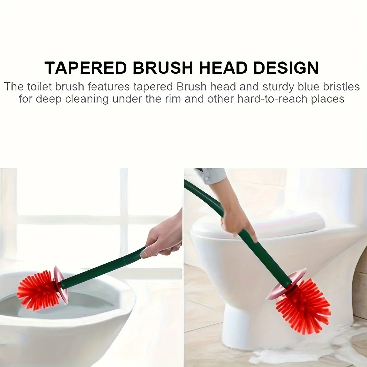 Cherry Bathroom Toilet Brush Holder Set Long Handle