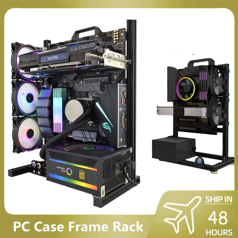 Mod Gamers-caixa Grande para pc Aberto Frame Rack Alumínio Criativos Faça Você Mesmo Desktop Jogos Chassis Refrigeração a Água - Imagem 6