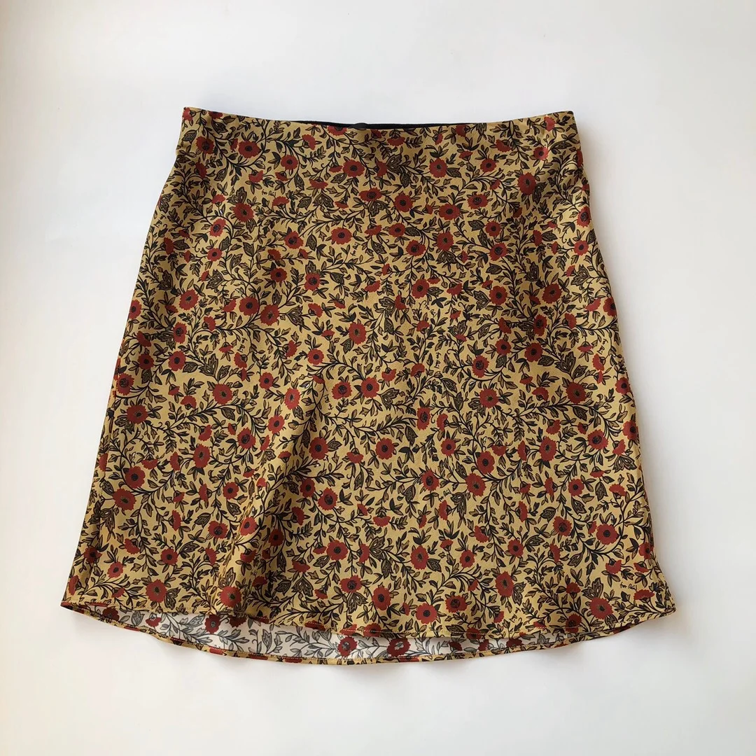 100% Silk Leopard Floral Printed Mini Skirt Women Fashion  Sweet Package Hip Short Skirts Holiday New 2022 Spring lululemon skirt Skirts