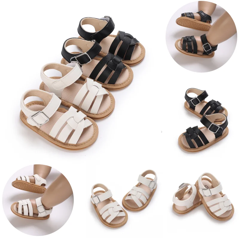 

VALEN SINA Fashion Newborn Infant Baby Girls Sandals Cute Summer Rubber Sole Flat Princess Shoes Infant Non-Slip First Walkers