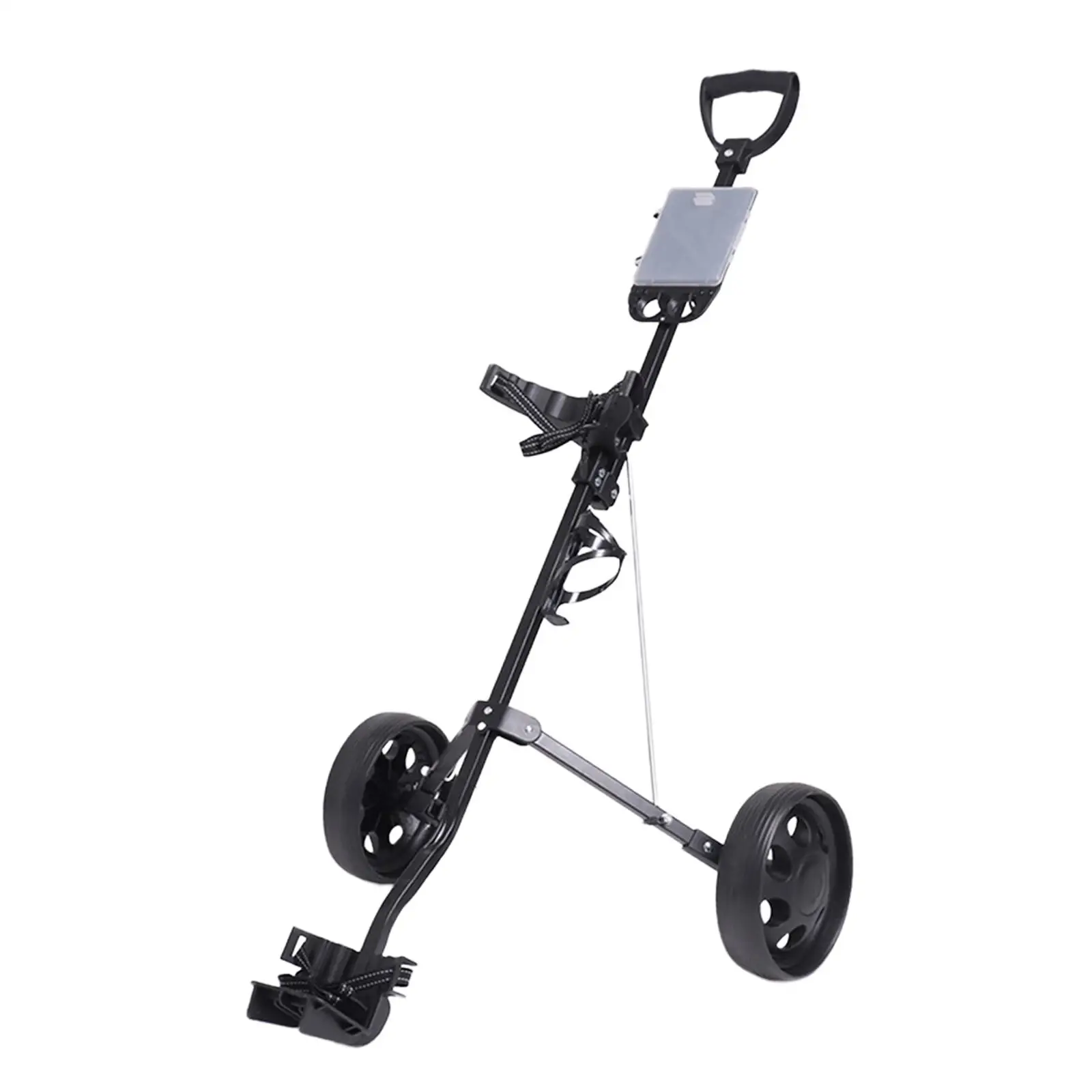 

Folding Golf Pull Cart 2 Wheel with Foot Brake and Scorecard Golf Push Cart