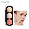 Wholesale FOCALLURE Pigment Blush Peach Palette Makeup Mineral Nourishing Cheek Tint Face Contour Blusher Powder Cream Cosmetics 1