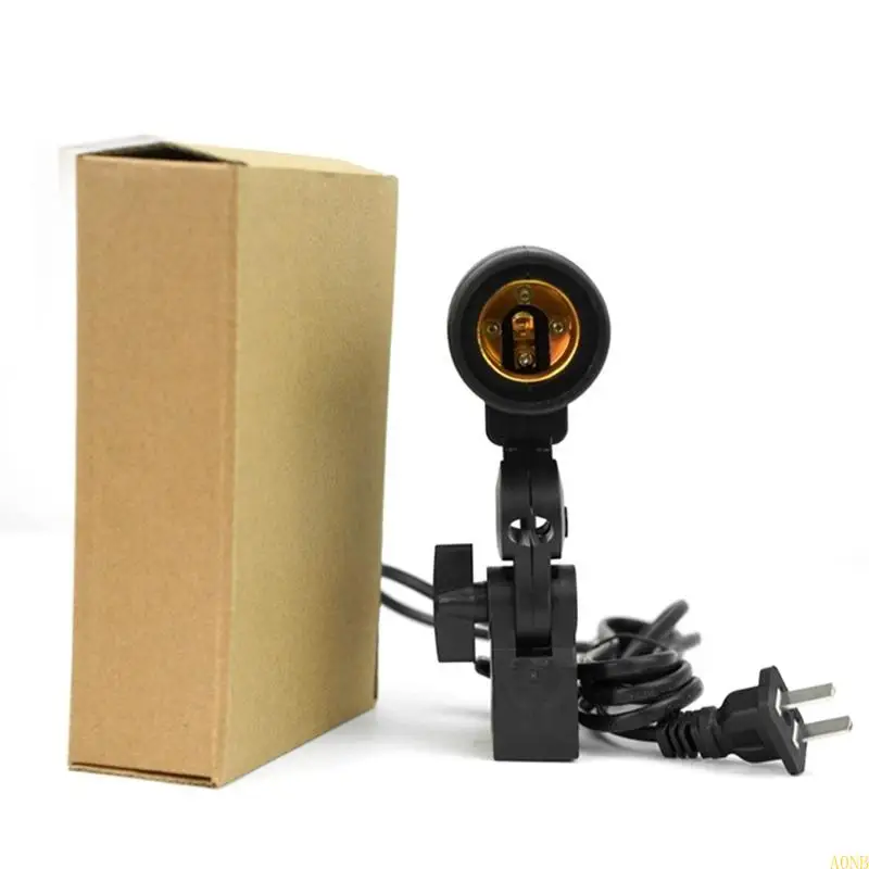 A0NB Independent Switches Control Photography Light Mount Stand with E27 Screw Socket