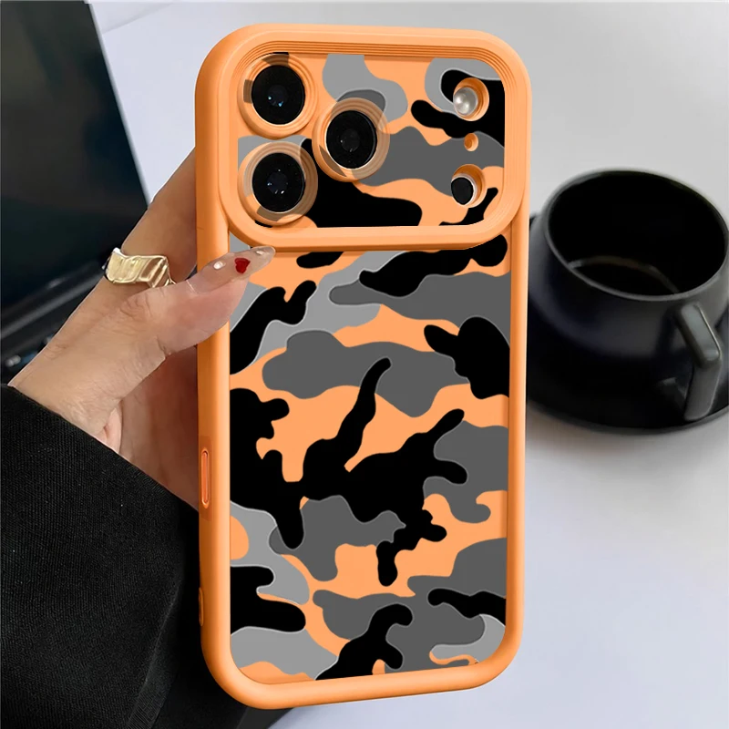 Camouflage Pattern Shockproof Soft TPU Silicone Phone Case Cover