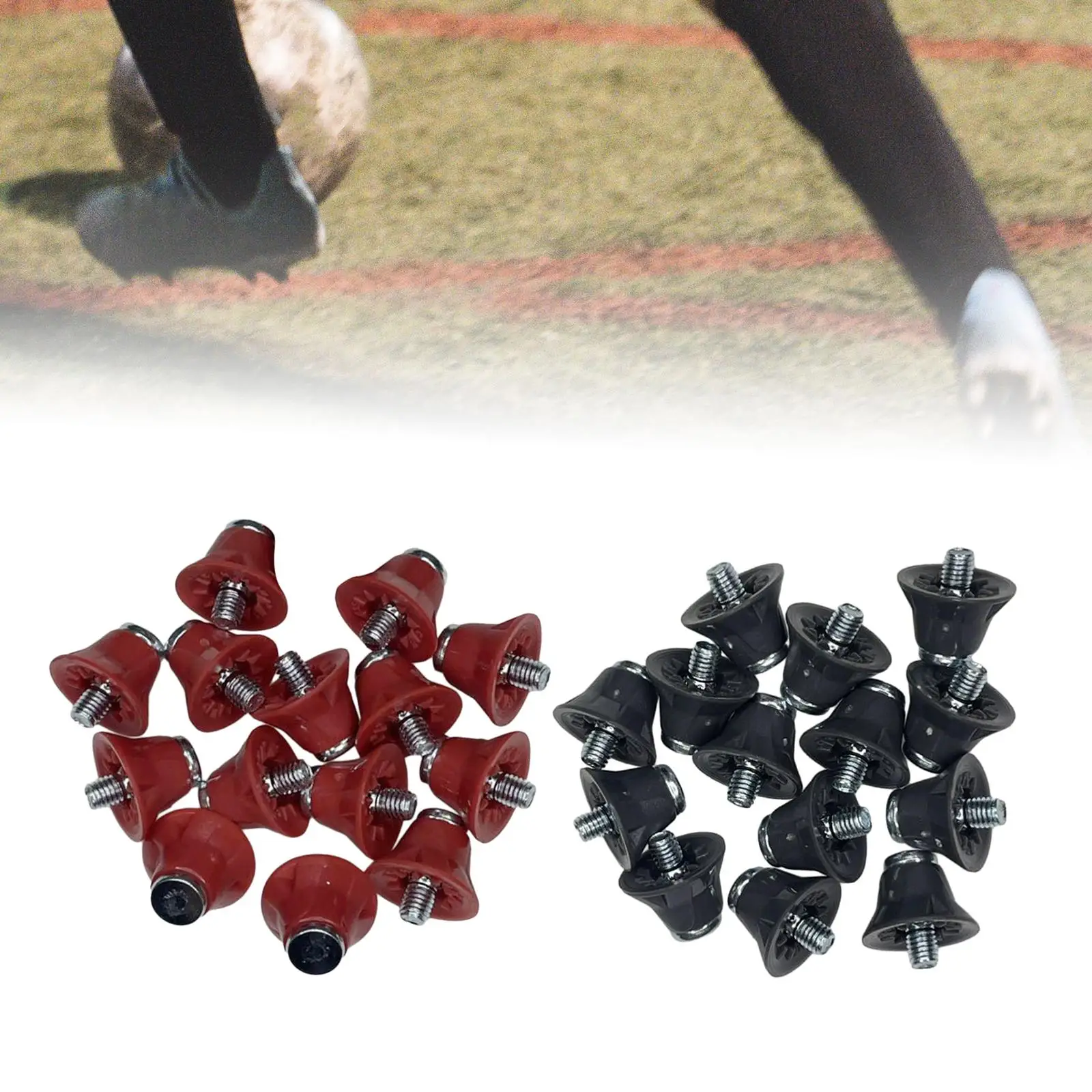 14x Soccer Shoe Spikes Non Slip M5 Threaded Portable Screw in Track Shoes Spikes Football Boot Spikes for Indoor Outdoor Sports