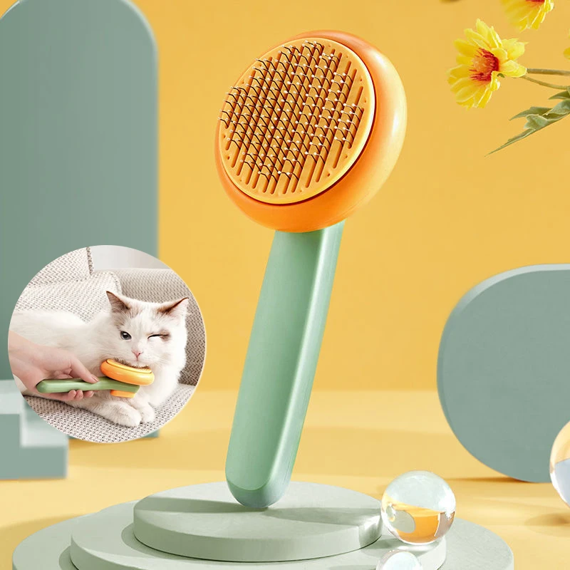 

Pet Cat Brush Hair Remover Pet Grooming Comb For Cats Dogs Hair Remove Dog Massage Brush Self Cleaning Slicker Cat Accessories