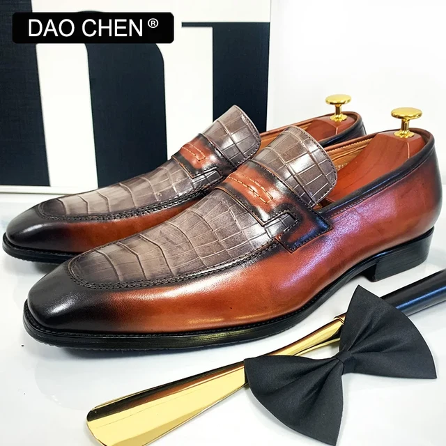 High Quality Designer Real Leather Casual Shoes Mens Luxury