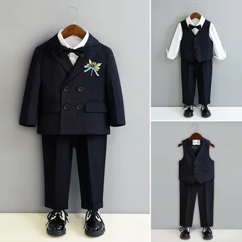 Boys Black Tuxedo Suit 1