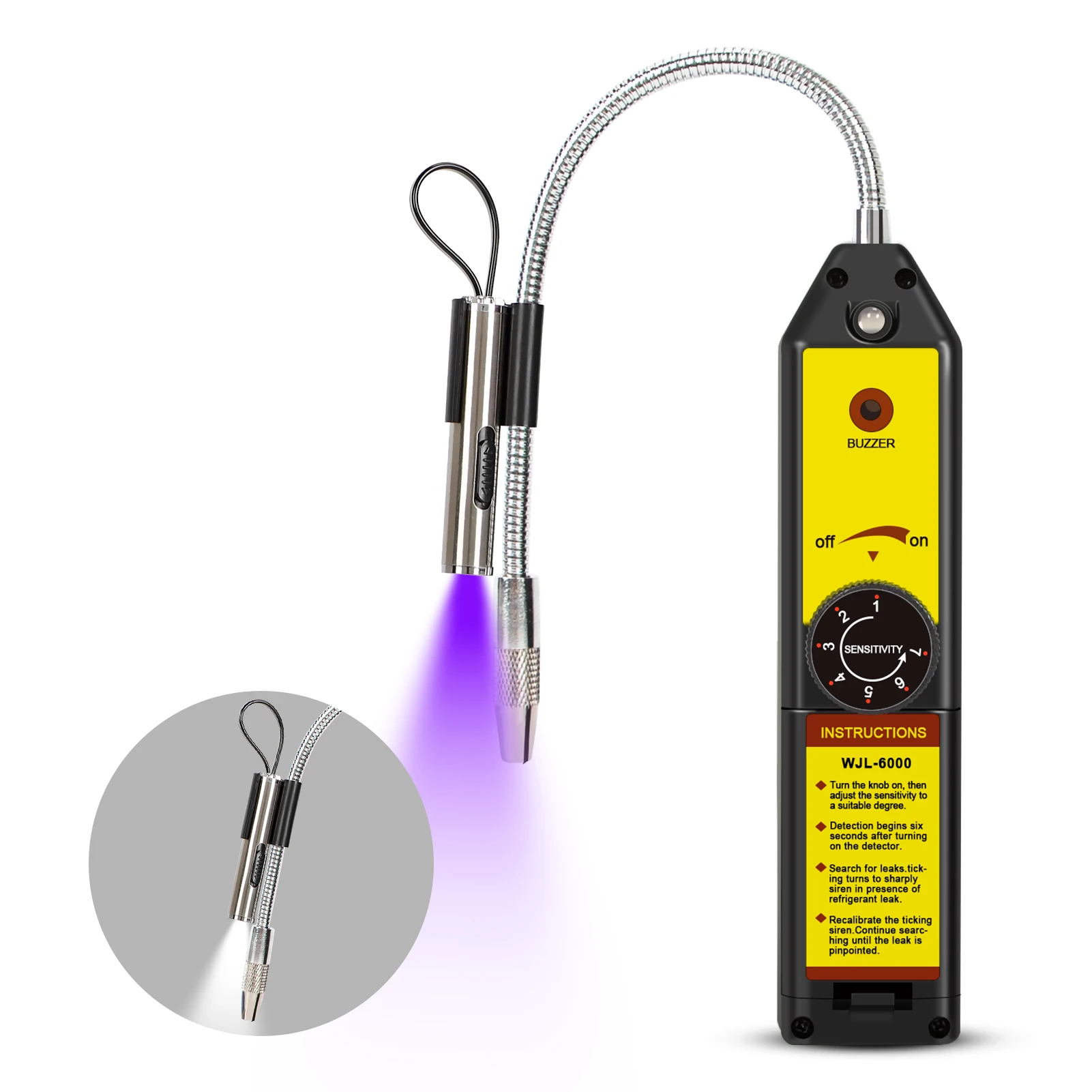 Freon Leak Detector with LED Light, Refrigerant Halogen Leak Detector