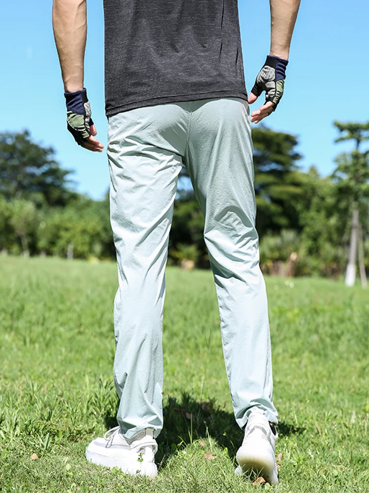 Summer Light&Thin Sweatpants Men Breathable Quick Dry Outdoor Sport Golf Trousers Male Stretch Nylon Casual Long Track Pants