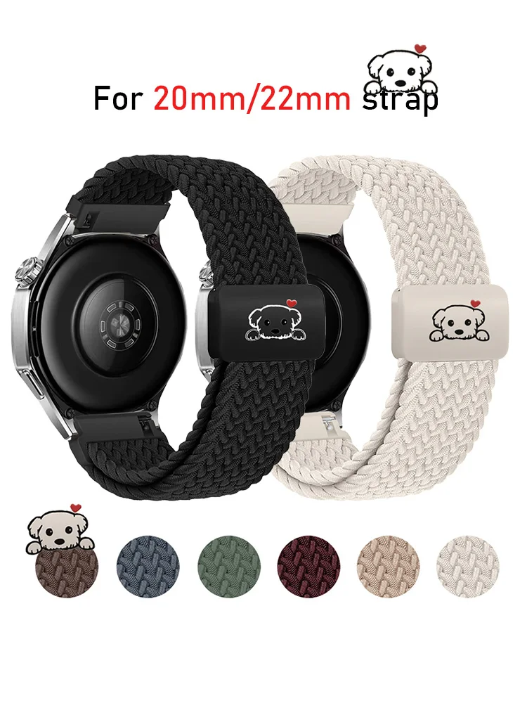 Nylon Coorea Bracelet Watch Strap, 20/22mm, Compatible with Leading Smartwatches
