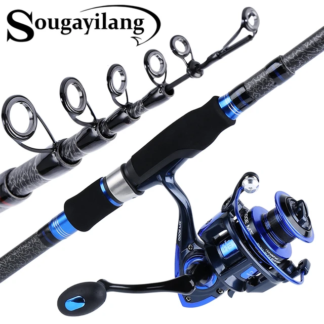 Fishing Rod Portable 1.8-2.4m Fishing Combo Portable 5 Sections Casting  Fishing Rods and Baitcasting Reels Set Saltwater Freshwater Fishing Fishing